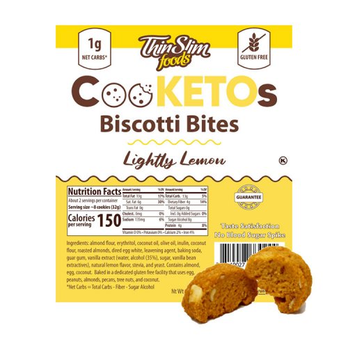 ThinSlim Foods CooKETOS Biscotti Bites - Click Image to Close