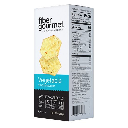 Fiber Gourmet Snack Crackers - Click Image to Close