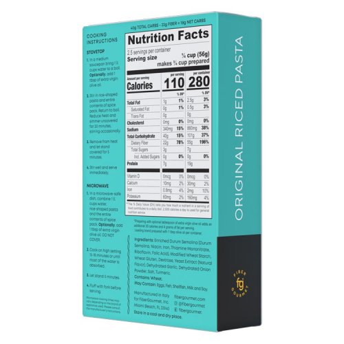 Fiber Gourmet Riced Pasta - Click Image to Close