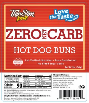 ThinSlim Foods Soft N' Fluffy ZERO Net Carb Long Rolls