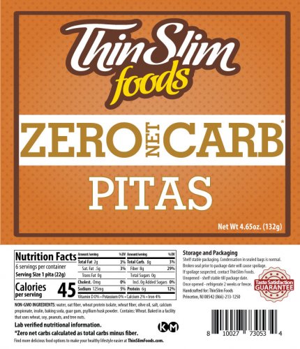 ThinSlim Foods Zero Net Carb Pitas - Click Image to Close