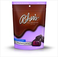 Asher's Chocolates Sugar Free Dark Chocolate Raspberry Jellies - Click Image to Close