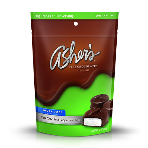 Asher's Chocolates Sugar Free Dark Chocolate Peppermint Patty - Click Image to Close