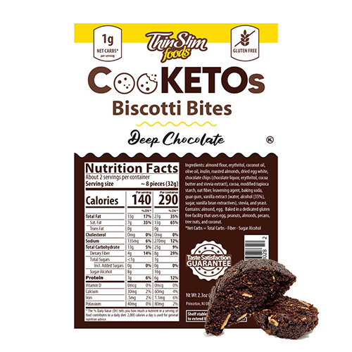 ThinSlim Foods CooKETOS Biscotti Bites - Click Image to Close