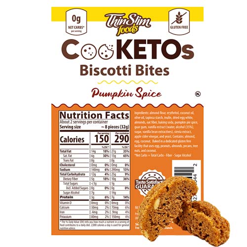 ThinSlim Foods CooKETOS Biscotti Bites - Click Image to Close